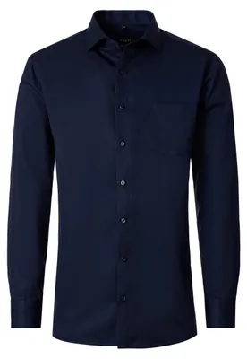 Produktbild von VENTI Herren Businesshemd Langarm Kent Comfort-Fit Marine 47
