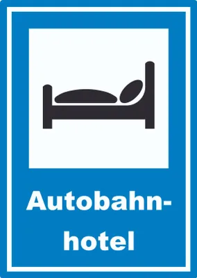 Produktbild von Autobahnhotel Aufkleber A3 (297x420mm)