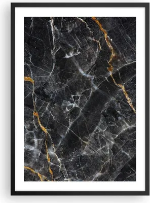 Produktbild von Gerahmtes Poster - Schwarzer Rahmen - Marmor Stein Schwarz - 50x70 cm - Wand Bild - Wanddeko - Wandbilder - Kunstposter - Wandposter - Bilderrahmen - Bilder - Kunstdruck - P2BPA50x70-4899