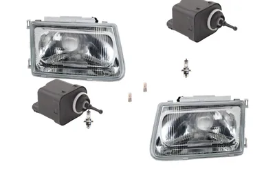 Produktbild von Johns, Scheinwerfer passend für Opel Corsa A mit Leuchtmittel Links Rechts + Stellmotor 1207347 1216419 1216418