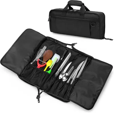 Produktbild von Kochtasche, für Küche, 17 Messer und 6 Utensilien, Kochmesser Koffer