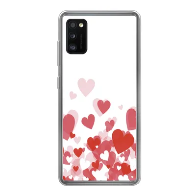 Produktbild von MuchoWow® Handyhülle Schutzhülle Hülle für Samsung Galaxy A41 Eine Illustration eines Regens der Herzen Silikon Softcase Handy Hülle - Mobiltelefon