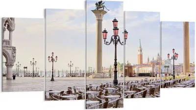 Produktbild von Bild auf Leinwand - Leinwandbild - Architektur Stadt Venedig - 160x85cm - Wand Bild - Wanddeko - Leinwanddruck - Bilder - Kunstdruck - Wanddekoration - Leinwand bilder - Wandkunst - EA160x85-2553