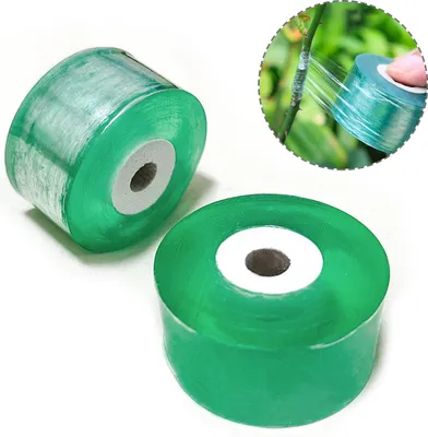 Produktbild von Veredelungsband Grün Selbstklebend Pfropfband 100 m x 3 cm 2 Stück,Feuchtigkeitssperre Veredelungstape Dehnbares und Transparent Band