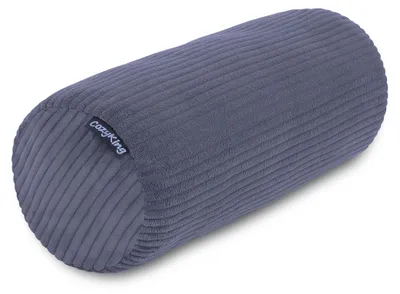Image de Coussin de cou gris - Cord - Housse en polyester - Ergonomique - 15 x 40 cm - Lavable à 40 °C
