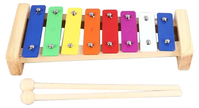 Produktbild von 8 Noten Xylophon Buntes pädagogisches Glockenspielinstrument mit 2 Schlägeln für Kinder