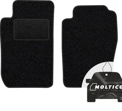 Produktbild von moto-MOLTICO Vorne Fußmatten Auto Velours Autoteppiche Schwarz Automatten Set 2-teilig passend für Nissan Patrol 2004-2009