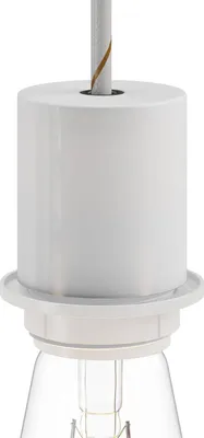 Immagine prodotto di Creative-Cables Kit portalampada E27 semifilettato in Metallo con serracavo Nascosto - Bianco Opaco