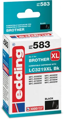 Produktbild von Edding EDD-583, Hohe (XL-) Ausbeute, Schwarz, 68 ml, 1 Stück(e), 3000 Seiten, Einzelpackung