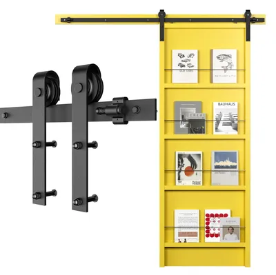 Schiebetürbeschlag 244 cm, Führungsschiene für Holztüren, Set