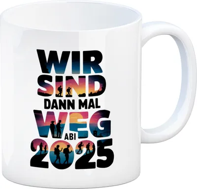 Produktbild von Wir sind dann mal weg Kaffeebecher ABI 2025