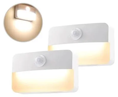 Zdjęcie produktu dla Lampka nocna LED czujnik ruchu szafa schody korytarz 6 sztuk