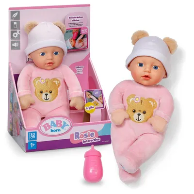 Produktbild von BABY born Rosie 30cm, weiche Babypuppe mit 6 Sounds & Fläschchen