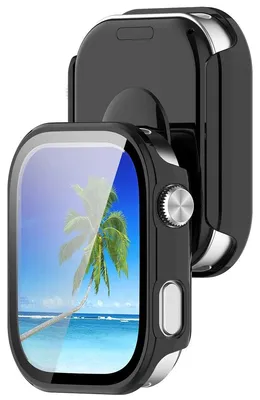 Produktbild von Schutzhülle mit Glas für Xiaomi Redmi Watch 6, Bizon Case Watch Adamo, Schwarz