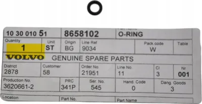 Image de VOLVO V70 XC70 XC90 joint torique pompe à vide 2.0D 2.4D OE 8658102