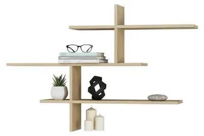 Produktbild von Regal Urania, Gestell, Wandregal, Mehrzweckregale, 123x22h81 cm, Eiche