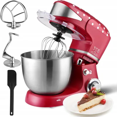 Obrázek produktu pro Planetový Mixér Kalorik M3014 1000W 6 Stupňů 5L Červené Bílé Tečky