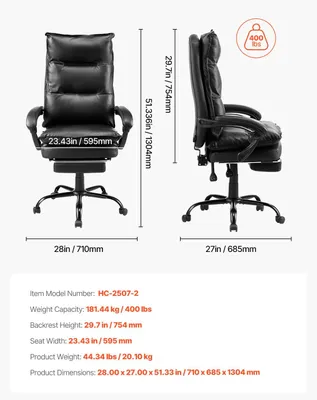Produktbild von Bürostuhl - Schreibtischstuhl - Gaming-Stuhl - Arbeitsstuhl - Chefstuhl - Ergonomisches Design