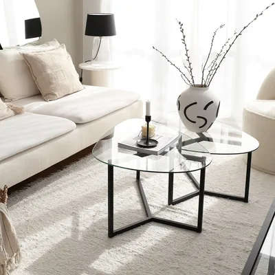 Produktbild von Skye Decor, Bellisimo - Black, Couchtische, Mattschwarz, Glas, 82 x 40 x 58 cm