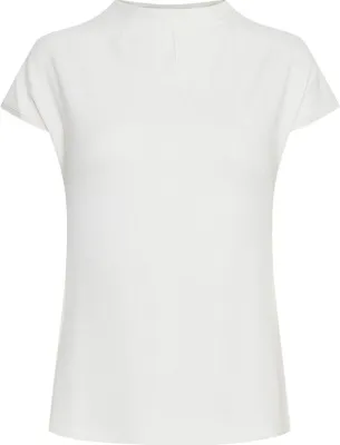 Produktbild von fransa FRZASKATER Damen T-Shirt Kurzarm Shirt Rundhalsausschnitt kurze Ärmel mit überschnittener Schulter und hochabschließendem Kragen