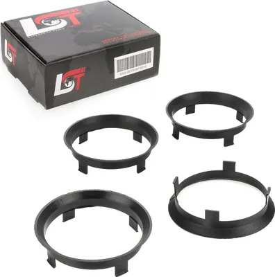 Produktbild von 4x Zentrierringe Schwarz Alufelgen Ø 59,1 - 60,1 mm für CITROEN PEUGEOT RENAULT