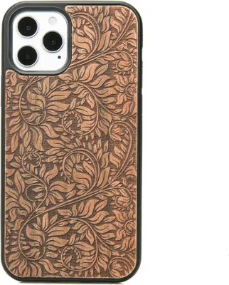 Produktbild von Apfelbaumblätter-Holzhülle für iPhone 12 / 12 Pro