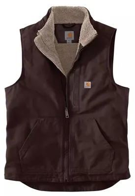 Produktbild von Carhartt 104277 Washed Duck Mock-Neck Vest Dark Brown L