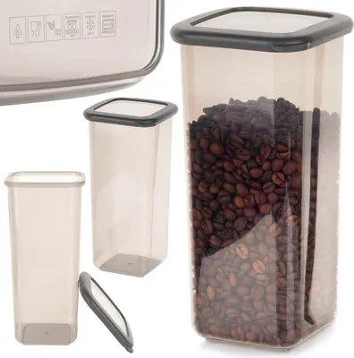 Image de Récipient de cuisine pour aliments en vrac, café, sucre, sel, pâtes, 1,6 l