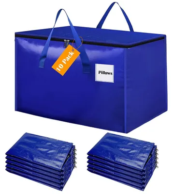 Obrázek produktu pro Úložné pytle 100L - Voděodolné tašky - 10 kusů - Skládací - Na oblečení a ložní prádlo