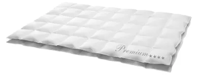 Produktbild von HANSKRUCHEN Daunendecke 155x220 cm Medium 100% Daunen waschbar Allergiker Ganzjahresdecke atmungsaktiv Kassettendecke weiß