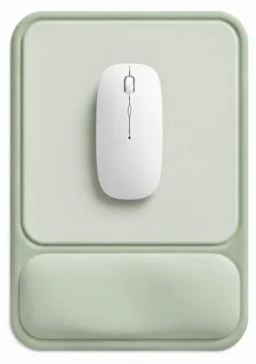 Productafbeelding van Muismat ergonomische met polssteun - Gel - Antislip - 18 x 25 cm - Groen - Voor kantoor en gaming