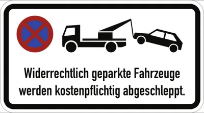 Produktbild von Verkehrsschild VZ2428, Widerrechtlich geparkte Fahrzeuge ... mit Symbol, Alu,...