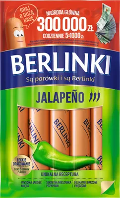 Produktbild von Berlinki Parówki Jalapeño 250 G