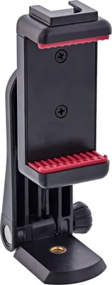 Produktbild von InLine® Smartphone Halterung, 55–85mm, 1/4" Gewinde & Kaltschuh, schwarz