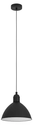 Image de EGLO 43878, 1 ampoule, E27, IP20, Noir, Blanc