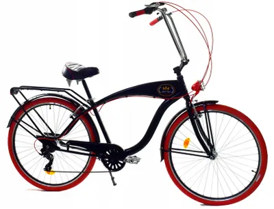 Zdjęcie produktu dla Rower Dallas Cruiser Men 28" 7spd GE - czarny z czerwonym