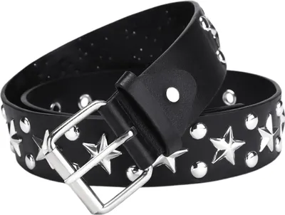 Produktbild von Punk Rock Nietengürtel Nietengürtel Ösenfadengürtel Quadratische Nieten Pyramidenmetalleinlagen Verstellbare Träger Kunstledergürtel