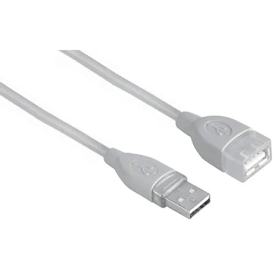Obrázok produktu pre Hama Extension Cable, USB A Plug - USB A Socket, 3.0 m, 3 m, USB A, USB A, Šedá