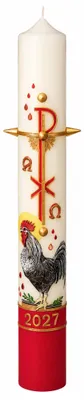 Produktbild von Osterkerze Altarkerze 60 x 8 cm mit 10% BW-Anteil – Jahreszahl #5