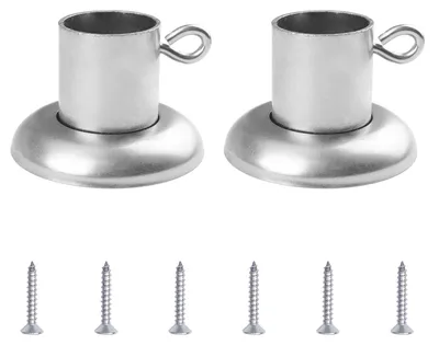 Kleiderstangenhalter 2er-Pack, Edelstahl, für 26-28 mm Stangen, silber