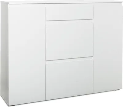 Produktbild von Schuhschrank Schuhkipper Schuhablage Schuhkommode Schrarnk Flur "Ravenna III" Weiß matt