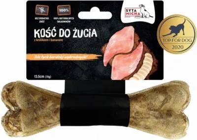 Zdjęcie produktu dla SYTA MICHA Dla wybrednych psów Królik z bananem - gryzak dla psa - 13,5 cm