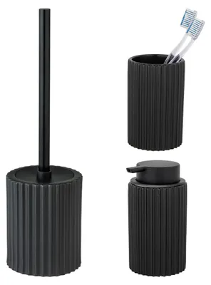 Produktbild von Schöner Wohnen Edelstahl WC-Garnitur Set Soliera Bürste Stiel Toilette Bad