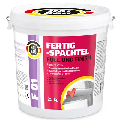 Zdjęcie produktu dla Polimerowa Gładź Szpachlowa Fertigspachtel Füll und Finish F01 - 25kg