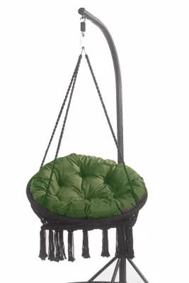 Produktbild von Gartenkissen für hängesessel Hängekorb kissen Runde 90x90 cm | kissen kissen polyrattan hängesessel outdoor Hängesessel kissen Grün