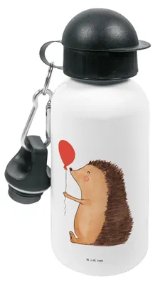 Produktbild von Mr. & Mrs. Panda Wasserflasche Igel Luftballon - Weiß - Geschenk, Geburtstagskind, Lustige Sprüche, Sportflasche, Happy Birthday, Trinkflasche, Glückwunsch, Kinder