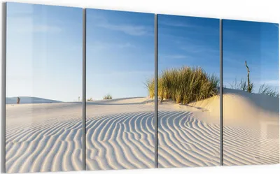 Produktbild von DEQORI Glasbild Echtglas 4x30x60 cm 'Sanddüne Ostseeküste' Wandbilder XXL groß