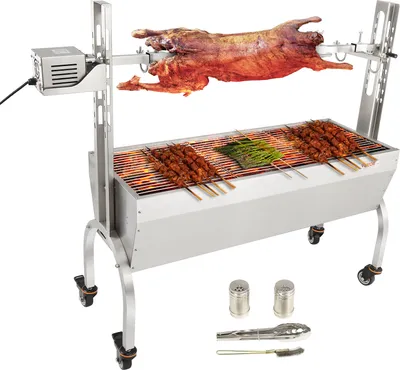 Produktbild von VEVOR Lammgrill Spanferkelgrill Drehgrill 50W 41g BBQ Drehspieß Rotisserie