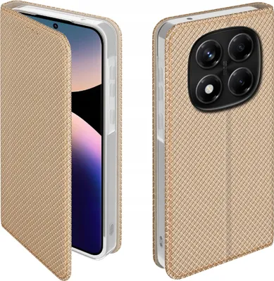 Immagine prodotto di Etui z klapką do Xiaomi Redmi Note 14 Pro 4G Zamykane Złote Futerał