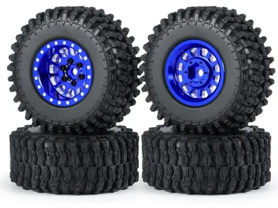 Produktbild von Felgen mit Beadlock-System und 54-mm-Reifen – Blau